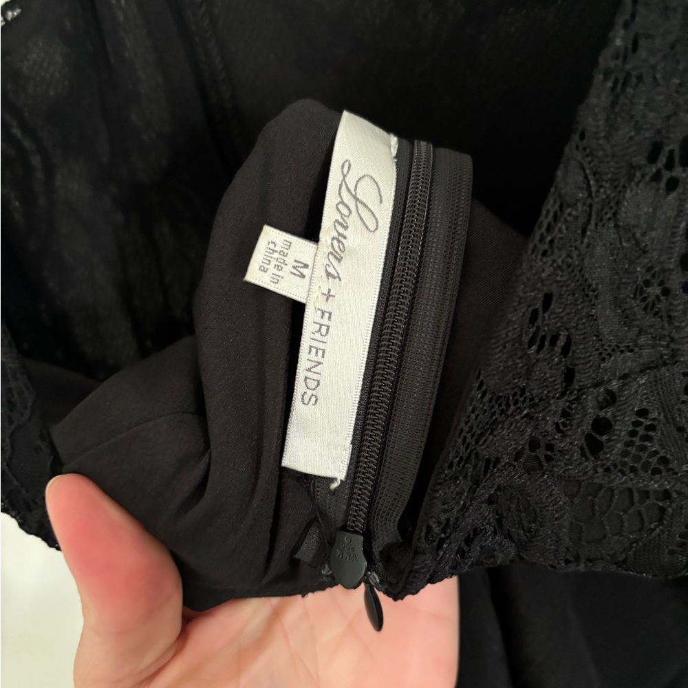 Adorable black dress with lace slip size medium